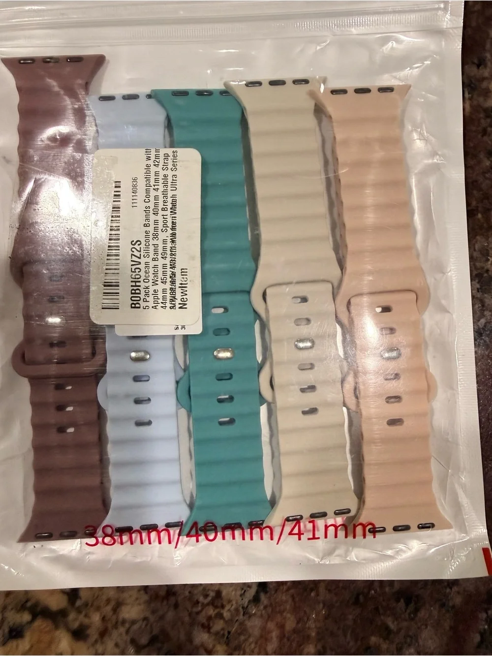 Apple Watch Silicone Bands 5pk